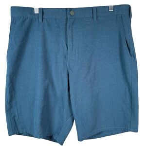johnnie-O Shorts Calcutta Mens 35 Lake Blue Performance Stretch Golf Casual Grip